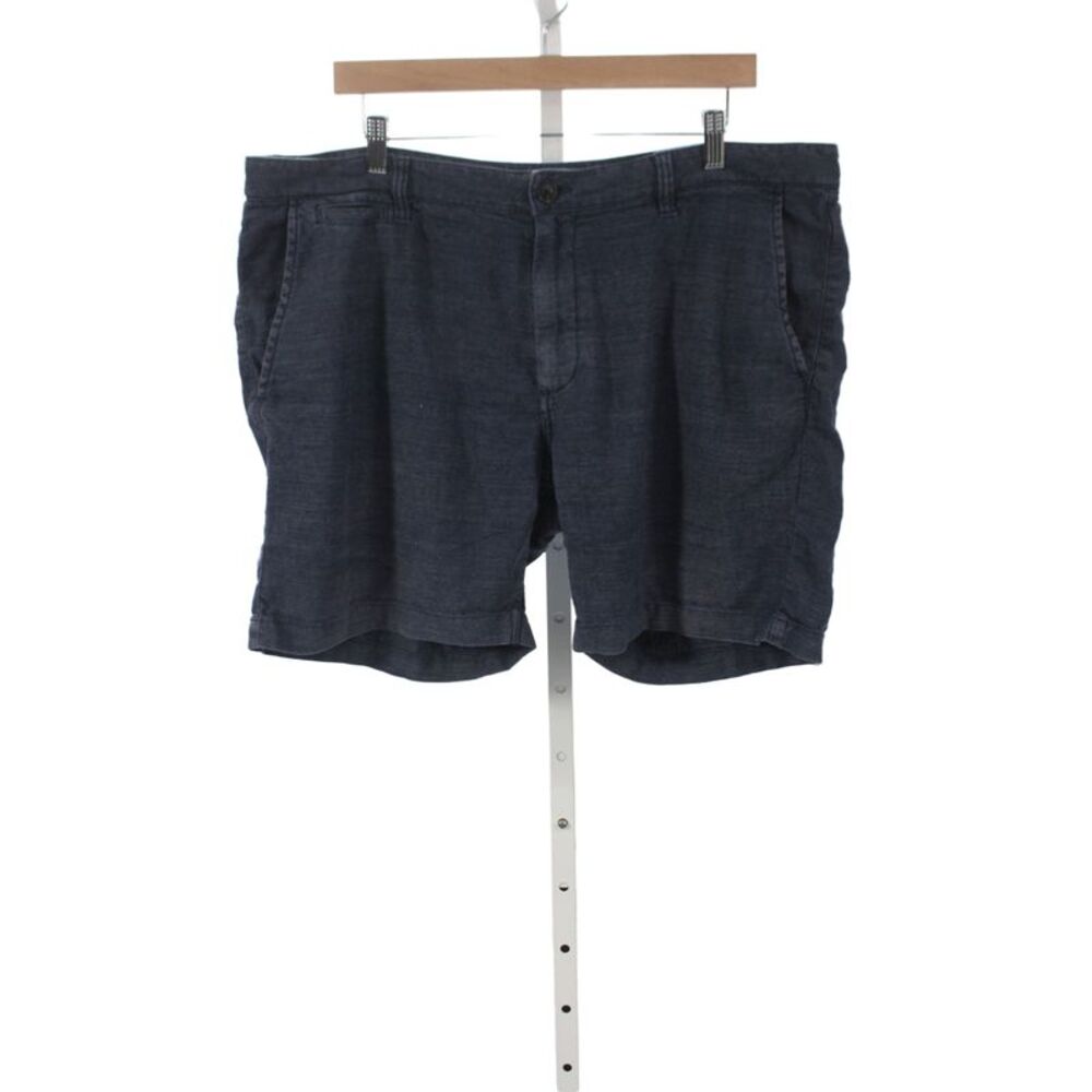 John Varvatos Mens Blue Linen Chino Shorts Casual Size 38